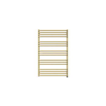 Grzejnik elektryczny TERMA ALEX ONE 760 x 600 mm, kolor mosiądz, moc 400 W, podłączenie E1, kabel prosty z wtyczką czarny