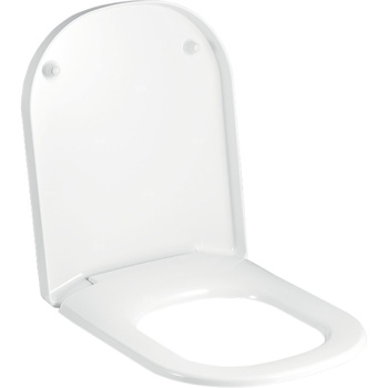 Deska sedesowa Geberit Renova Plan, kształt geometryczny, mocowanie od góry: Wolne opadanie=Tak, Mocowanie=Od góry, Biały / Błyszczący