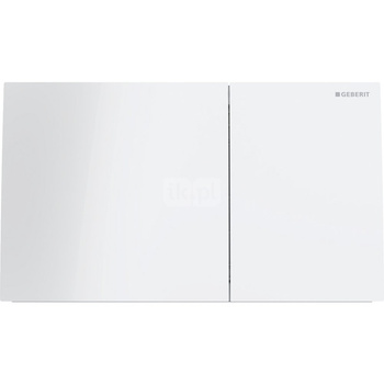 Przycisk uruchamiający Geberit Sigma70, przedni, szkło białe, prostokątny