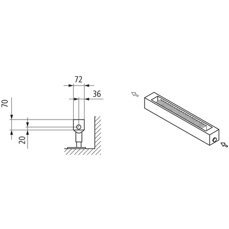 Kermi konwektor KNN21 210x72x1200 RAL 9016, 6 bar, z osłoną, podł. Uni