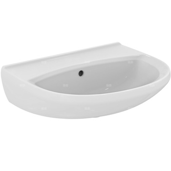 Umywalka 550x450x185 mm, bez otworu na baterię, z przelewem - ULYSSE S