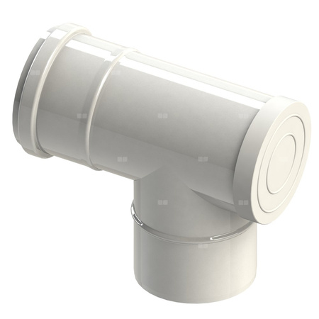 Trójnik rewizyjny powietrzno-spalinowy rozszerzający 87' Concept By JEREMIAS pp 60/100mm x 80/125mm