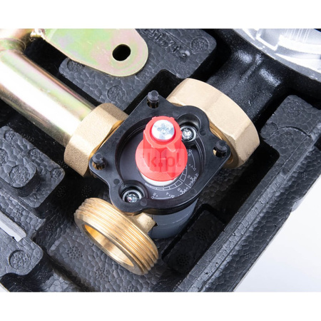 Grupa pompowa AFRISO PrimoTherm K 180-2 DN 25 WP 3-WM-R GZ x GW 1 1/2'' x 1'', z zaworem mieszającym, z izolacją, z pompą obiegową Wilo Para SC 25/6