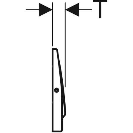 Przycisk uruchamiający Geberit Mambo, przedni, stal nierdzewna