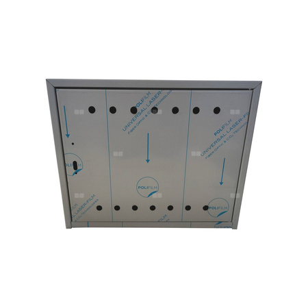 Skrzynka gazowa nierdzewna 250x250x150 naścienna z płaskim daszkiem