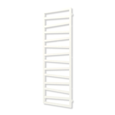 Grzejnik drabinkowy TERMA ZIGZAG, podłączenie O1, wym. 1540 x 500 mm, kolor biały drogowy RAL9016 (farba), moc 581W