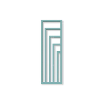 Grzejnik elektryczny TERMA ANGUS V 1300 x 440 mm, kolor turkusowy pastelowy RAL6034, moc 600 W, podłączenie E1, kabel prosty bez wtyczki z maskownicą