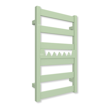 Grzejnik drabinkowy TERMA VIVO, podłączenie SX, wym. 670 x 400 mm, kolor zielony pastelowy RAL6019 (farba), moc 230W