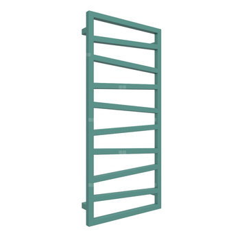 Grzejnik drabinkowy TERMA ZIGZAG, podłączenie ZX, wym. 1070 x 500 mm, kolor miętowy turkusowy RAL6033, moc 406W