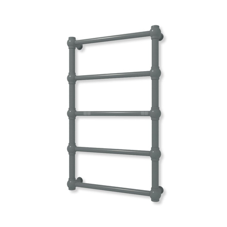 Grzejnik elektryczny TERMA RETRO 800 x 500 mm, kolor surowy metal, moc 200 W, podłączenie E8, kabel prosty bez wtyczki z maskownicą