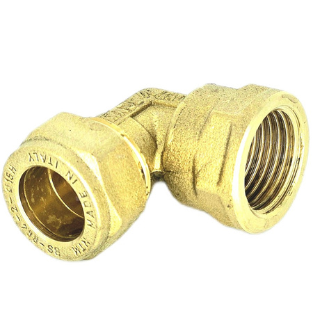 Kolano skręcane QIK Do rur miedzianych, mosiądz, 3/4'' x 22 mm (GW x złącze skręcane)