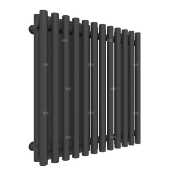 Grzejnik drabinkowy TERMA TUNE VWD, podłączenie Y2, wym. 600 x 590 mm, kolor czarny sygnałowy RAL9004, moc 725W