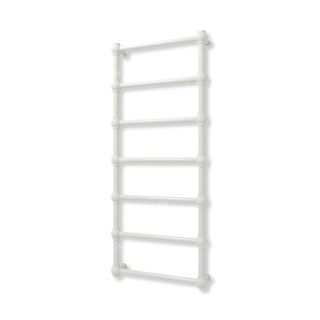 Grzejnik elektryczny TERMA RETRO 1170 x 500 mm, kolor popielaty RAL9018, moc 300 W, podłączenie E1, kabel spiralny z wtyczką srebrzysty