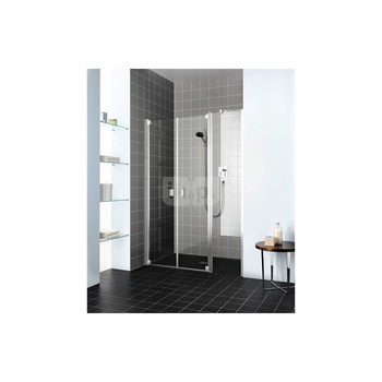 Kermi drzwi wahadłowe Raya PFL 1230x 2000 GAK: 1185-1235 srebro wysoki połysk, szkło ESG przezroczyste z Clean