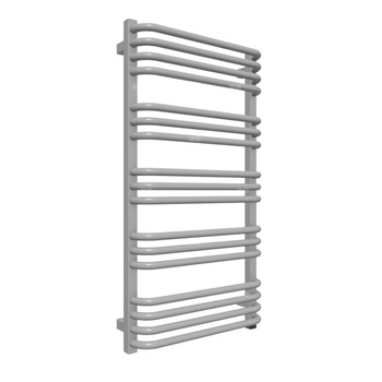 Grzejnik elektryczny TERMA ALEX ONE 500 x 760 mm, kolor jasne aluminium RAL9006, moc 400 W, podłączenie E8, kabel prosty bez wtyczki 1,5m srebrzysty