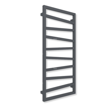 Grzejnik elektryczny TERMA ZIGZAG 1310 x 500 mm, kolor metaliczna czerń, moc 600 W, podłączenie E8, kabel prosty bez wtyczki z maskownicą