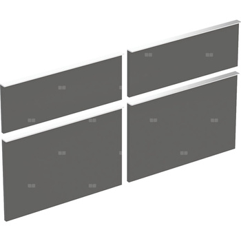 Zestaw frontów szuflad do szafki pod umywalkę podwójną GEBERIT iCon, kol. lava szer.1200 mm