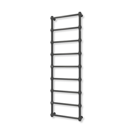 Grzejnik elektryczny TERMA RETRO 1540 x 500 mm, kolor heban, moc 400 W, podłączenie E1, kabel prosty bez wtyczki z maskownicą szary