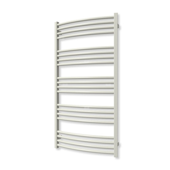 Grzejnik elektryczny TERMA LENA 1140 x 580 mm, kolor biało-szary RAL9002, moc 600 W, podłączenie E8, kabel prosty z wtyczką szary