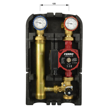 Grupa mieszająca GZ 6/4" z zaworem 3-drogowym i pompą GPAII