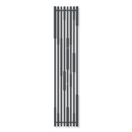 Grzejnik elektryczny TERMA CANE 1900 x 390 mm, kolor metaliczna czerń, moc 800 W, podłączenie E1, kabel prosty bez wtyczki z maskownicą czarny