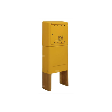 Skrzynka gazowa, 600x600x250, wolnostojąca, z laminatu - żółta, PSG