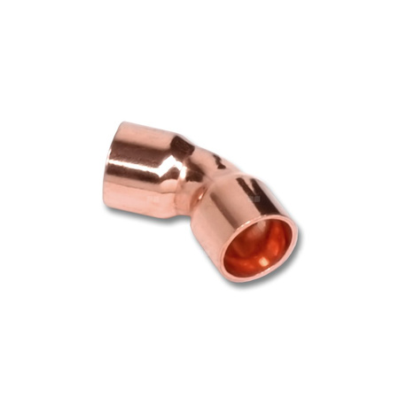 Łuk 45' SANHA 5041, miedź, 8 mm (lut wewnętrzny x lut wewnętrzny)