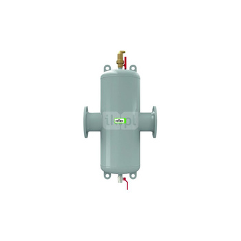 Separator mikropęcherzy REFLEX TW 139.7 R, 10 bar / 110'C, z kołnierzem rewizyjnym, kolor: szary