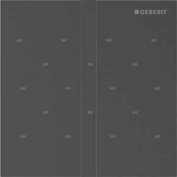 Płyta przykrywająca Geberit typ 40, kwadratowa: Czarny chrom / Szczotkowany, powlekany easy-to-clean