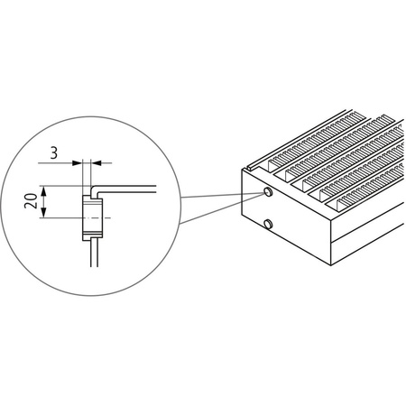 Kermi konwektor KNN21 210x72x1700 RAL 9016, 6 bar, bez osłony, podł. Uni