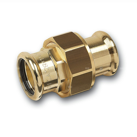 Śrubunek SANHA PURAPRESS trzyczęściowy, Cu, 54 mm (zw x zw)