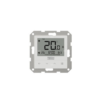 PRZEWODOWY Regulator pokojowy DWUSTANOWY TYGODNIOWY DO SYSTEMÓW RAMKOWYCH biały, model F-4z v1