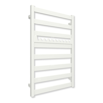 Grzejnik elektryczny TERMA VIVO 910 x 600 mm, kolor biały soft, moc 400 W, podłączenie E1, kabel spiralny z wtyczką