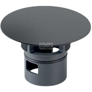 Pokrywa zaworu Geberit do zaworu zestawu odpływowego ze swobodną wylewką: Czarny mat