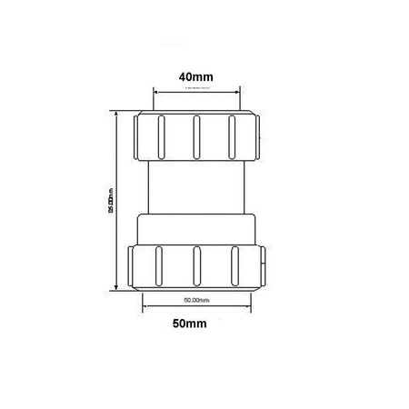 Złączka redukcyjna nakrętno-nakrętna 40x50mm