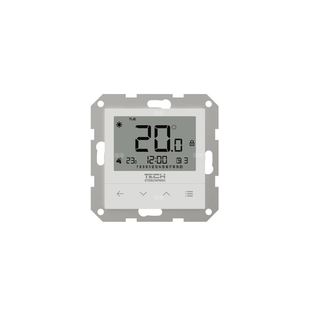 PRZEWODOWY Regulator pokojowy DWUSTANOWY TYGODNIOWY DO SYSTEMÓW RAMKOWYCH biały, model F-4z v1