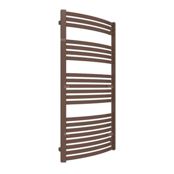 Grzejnik drabinkowy TERMA DEXTER, podłączenie SX, wym. 1220 x 600 mm, kolor brązowy orzechowy RAL8011, moc 640W