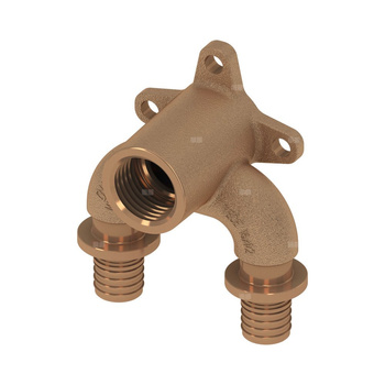 Kolano naścienne 90' TECE flex, brąz, 16 mm x 1/2'' (zz x GW), 16 mm