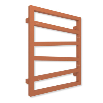 Grzejnik elektryczny TERMA ZIGZAG 600 x 500 mm, kolor jasna Cu, moc 300 W, podłączenie E1, kabel spiralny z wtyczką