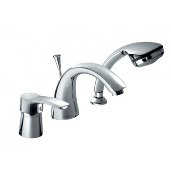 Bateria wannowa stojąca KFA Armatura KWARC, kolor chrom