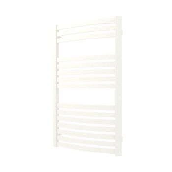 Grzejnik elektryczny TERMA DEXTER 500 x 860 mm, kolor biały drogowy RAL9016, moc 400 W, podłączenie E8, kabel spiralny z wtyczką biały
