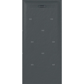 Brodzik prostokątny Geberit Sestra: 170x90x4cm, Grafit / Struktura łupka