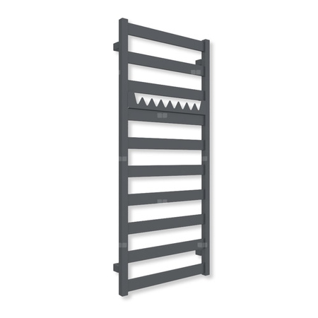 Grzejnik drabinkowy TERMA VIVO, podłączenie SX, wym. 1150 x 500 mm, kolor szterling (farba), moc 433W