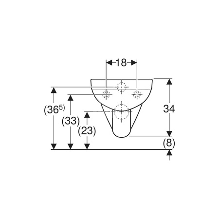 Deska sedesowa Geberit Selnova Square, slim, mocowanie od góry: Biały / Błyszczący, Zawiasy wypinane=Tak, Wolne opadanie=Tak, Materiał zawiasów=Mosiądz chromowany