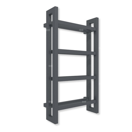 Grzejnik elektryczny TERMA STAND E 920 x 500 mm, kolor nowoczesna szarość, moc 400 W, podłączenie E8, kabel prosty bez wtyczki z maskownicą szary