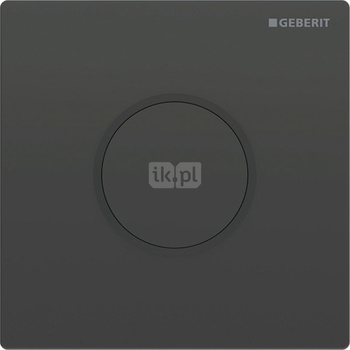 Elektroniczny zawór spłukujący Geberit do pisuaru, zasilanie bateryjne, Typ 10, czarny , okrągły