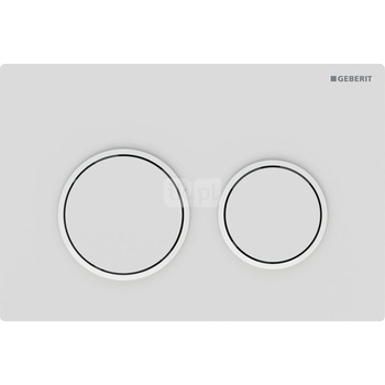 Przycisk uruchamiający Geberit Omega20, przedni/górny, biały mat-biały-biały mat, easy-to-clean, prostokątny