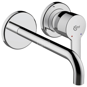 Bateria umywalkowa ścienna 193x213x128,5 mm, wylewka 204 mm, wymagany zestaw 1 (A5948) 14 l/min (3 bar), bez korka spustowego - CONNECT BLUE