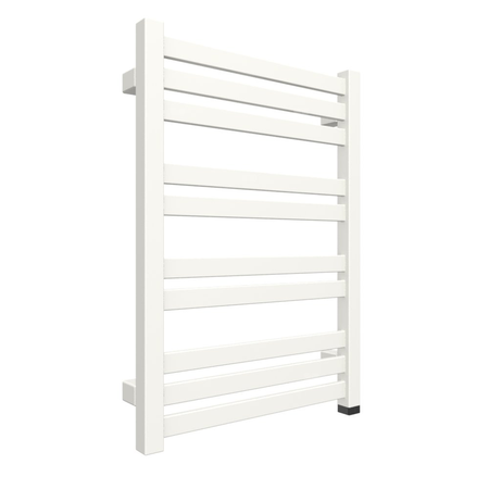 Grzejnik elektryczny TERMA MARLIN ONE 430 x 600 mm, kolor biały drogowy RAL9016, moc 300 W, podłączenie E8, kabel spiralny z wtyczką 2,5m biały