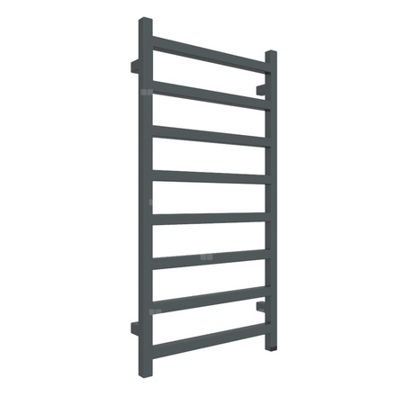 Grzejnik elektryczny TERMA SIMPLE ONE 960 x 500 mm, kolor czarny anodowy, moc 400 W, podłączenie E1, kabel prosty bez wtyczki szary